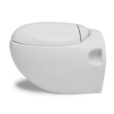 Vidaxl Set Stenska / Viseča WC Školjka + Bide iz Bele Keramike