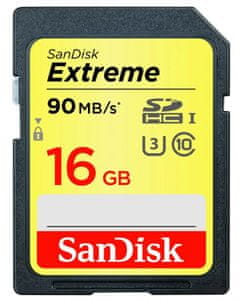 SanDisk Extreme spominska kartica SDHC, 16 GB