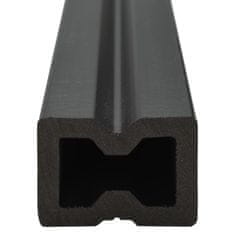 Vidaxl Deske za krov WPC, votle, 36 m², 2,2 m, temno rjave barve