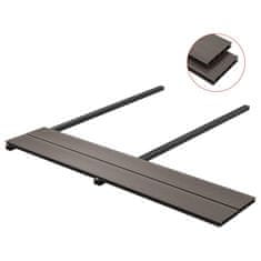 Vidaxl Deske za krov WPC, votle, 36 m², 2,2 m, temno rjave barve