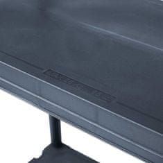 Vidaxl Stojalo s policami plastika 125 kg 60x30x180 cm črno