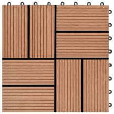 Vidaxl Talne plošče 22 kosov 30x30 cm 2 m2 WPC rjave