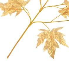 Greatstore Umetne javorjeve veje, 10 kosov, zlate, 75 cm