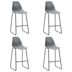 Vidaxl Barska garnitura 5-delna plastika siva