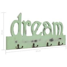 Vidaxl Stenski obešalnik za plašče DREAM 50x23 cm
