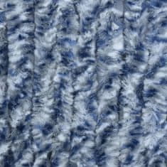 Greatstore Zavesa proti mrčesu modra in bela 56x200 cm šenilja