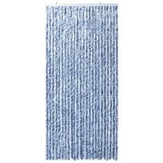 Vidaxl Zavesa proti mrčesu iz šenilje 100x220 cm modra, bela, srebrna