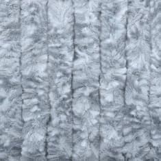 Greatstore Zavesa proti mrčesu bela in siva 56x200 cm šenilja