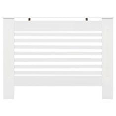 Vidaxl Pokrovi za radiatorje 2 kosa beli 112x19x81,5 cm mediapan