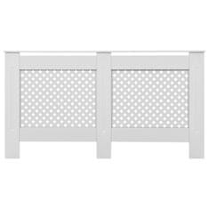 Vidaxl Pokrov za radiator bel 152x19x81,5 cm MDF