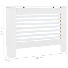 shumee Pokrovi za radiatorje 2 kosa beli 112x19x81,5 cm mediapan