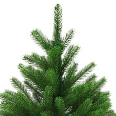 Vidaxl Umetna novoletna jelka z LED lučkami in bučkami 120 cm zelena
