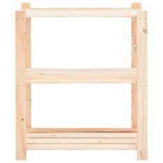 Vidaxl Stojalo s policami 3-nadstropno 80x38x90 cm borovina 150 kg