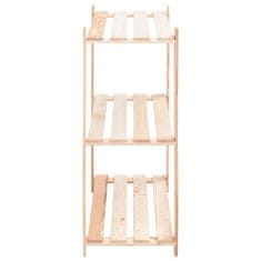 Vidaxl Stojalo s policami 3-nadstropno 80x38x90 cm borovina 150 kg
