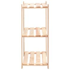 Vidaxl Stojalo s policami 3-nadstropno 60x38x90 cm borovina 150 kg