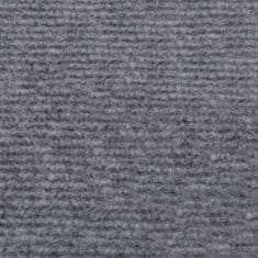 Greatstore Razstavna preproga rebrasta 1,6x10 m siva
