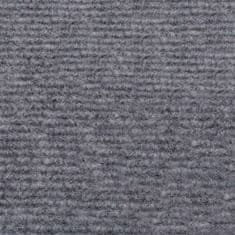 Vidaxl Razstavna preproga rebrasta 1,2x15 m siva