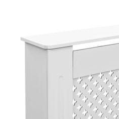 Greatstore Pokrov za radiatorje 2 kosa bel 112x19x81,5 cm mediapan