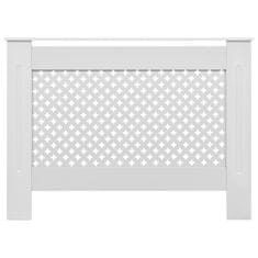 Vidaxl Pokrov za radiatorje 2 kosa bel 112x19x81,5 cm mediapan