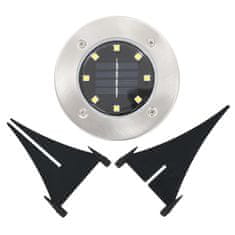 Vidaxl Solarne talne svetilke 8 kosov LED toplo bele