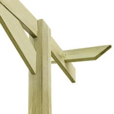 Vidaxl Vrtna pergola impregnirana borovina 180x210x40 cm