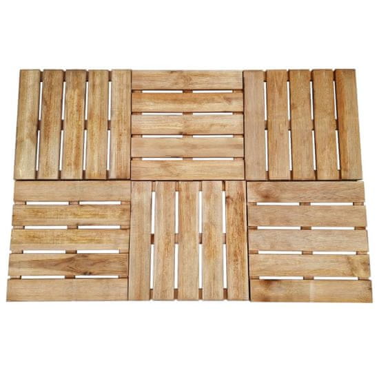 Vidaxl Talne plošče 6 kosov 50x50 cm lesene rjave