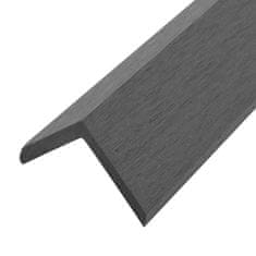 Vidaxl 5 kos. talne obrobne letve WPC 170 cm sive barve