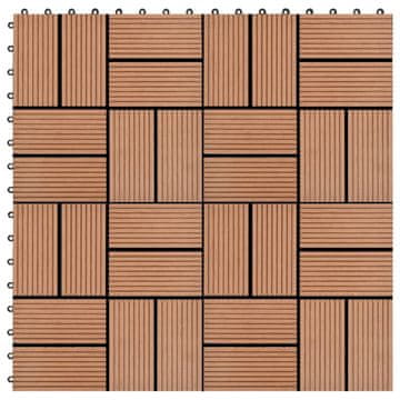 Vidaxl Talne plošče 11 kosov WPC 30x30 cm 1 m2 rjave