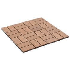 Vidaxl Talne plošče 22 kosov 30x30 cm 2 m2 WPC rjave