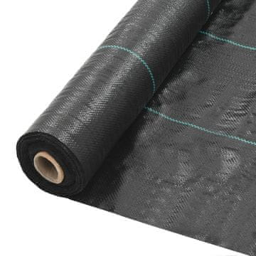Vidaxl Preproga proti plevelu in koreninam PP 1x100 m črna