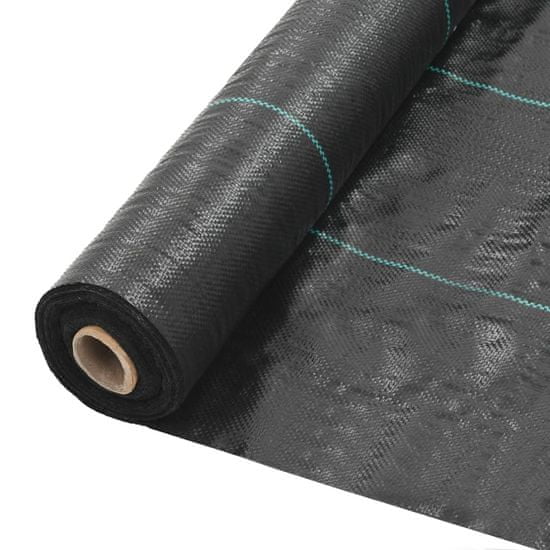Vidaxl Preproga proti plevelu in koreninam PP 1x100 m črna