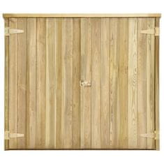 Vidaxl Vrtna lopa za orodje 135x60x123 cm impregnirana borovina