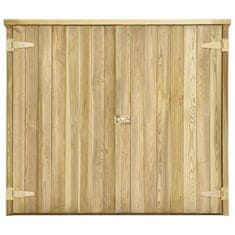 Greatstore Vrtna lopa za orodje 135x60x123 cm impregnirana borovina