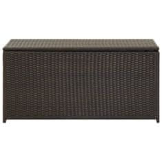 Vidaxl Vrtna škatla za shranjevanje poli ratan 100x50x50 cm rjava