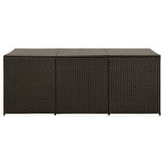 Vidaxl Vrtna škatla za shranjevanje poli ratan 180x90x75 cm rjava