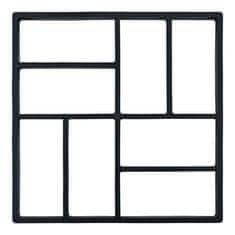 Vidaxl Modeli za tlakovce 2 kosa 40x40x4 cm plastika