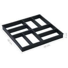 Vidaxl Modeli za tlakovce 2 kosa 40x40x4 cm plastika