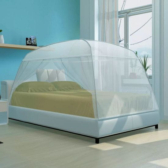 Vidaxl Mongolia Komarnik 2 Vrata 200 x 180 x 150 cm Bele Barva