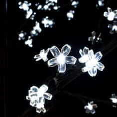 Vidaxl Božično drevesce s 120 LED lučkami češnjevi cvetovi 150 cm