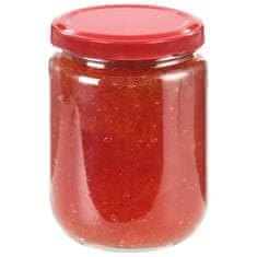 shumee Stekleni kozarci z rdečimi pokrovi 48 kosov 230 ml