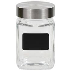 Vidaxl Kozarci za shranjevanje z nalepko 12 kosov 300 ml