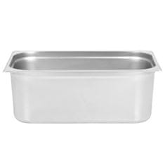 Vidaxl Gastronomske posode 2 kosa GN 1/1 200 mm nerjaveče jeklo