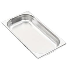 Vidaxl Gastronomske posode 12 kosov GN 1/3 40 mm nerjaveče jeklo