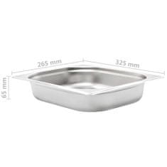 Greatstore Gastronomske posode 4 kosi GN 1/2 65 mm nerjaveče jeklo