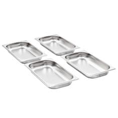 Vidaxl Gastronomske posode 12 kosov GN 1/3 40 mm nerjaveče jeklo