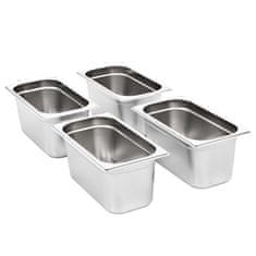 Vidaxl Gastronomske posode 4 kosi GN 1/3 150 mm nerjaveče jeklo
