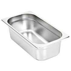 Vidaxl Gastronomske posode 8 kosov GN 1/3 100 mm nerjaveče jeklo