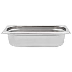 Vidaxl Gastronomske posode 8 kosov GN 1/4 65 mm nerjaveče jeklo