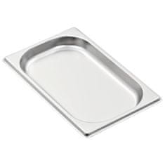 Vidaxl Gastronomske posode 12 kosov GN 1/4 20 mm nerjaveče jeklo