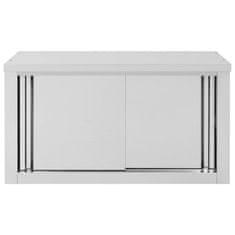 Vidaxl Kuhinjska stenska omara 90x40x50 cm nerjaveče jeklo
